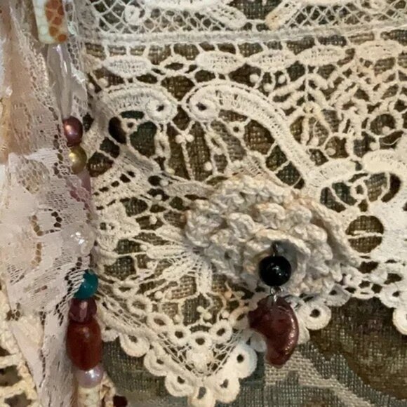 Handmade Pursuation Bohemian embellished crossbody bag ~ NWT - Picture 8 of 16